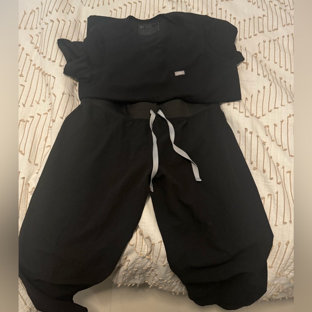 Figs black scrub set size small